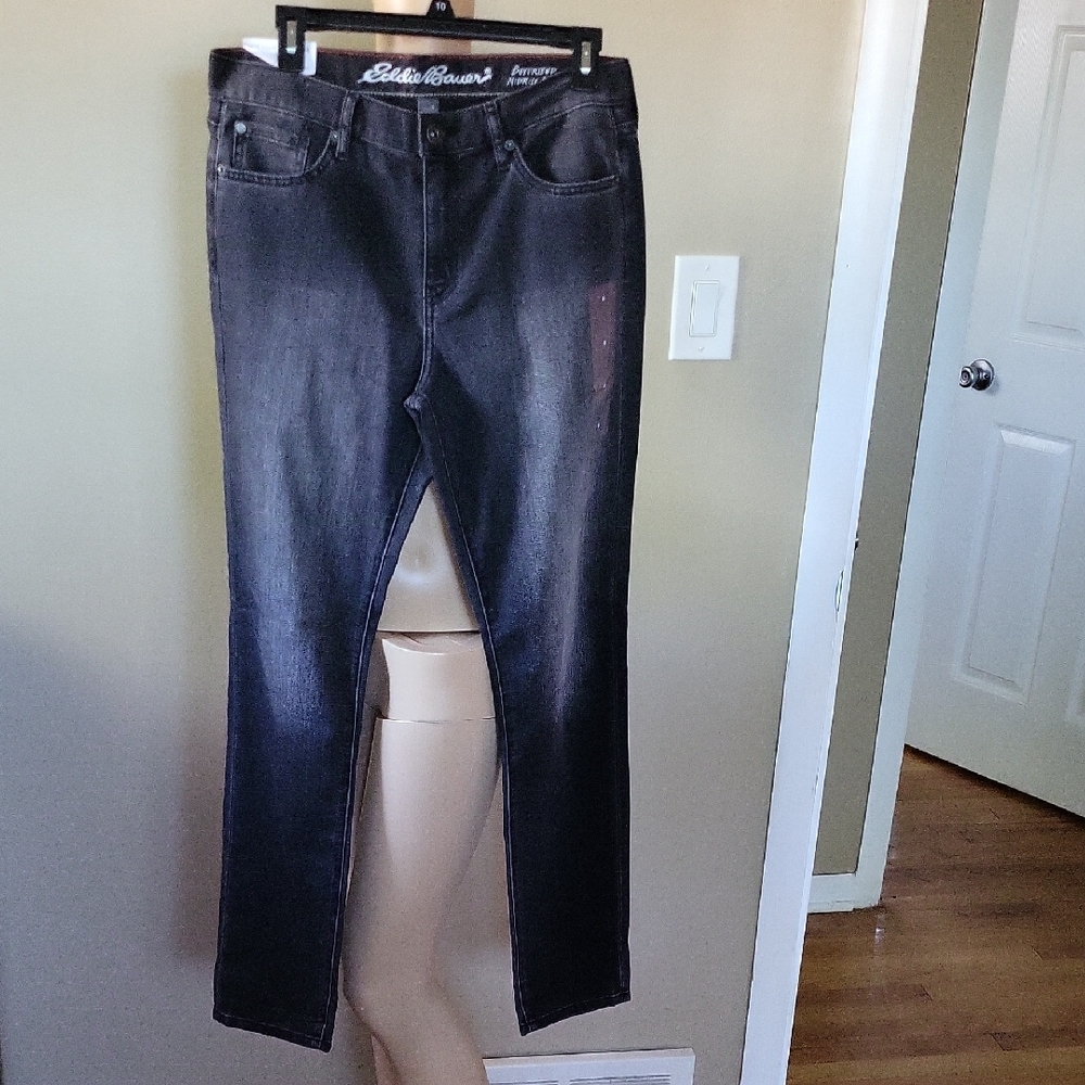 Eddie Bauer Black Midrise Slim Jeans Classic Style